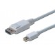 Kabel Digitus DisplayPort / Mini DisplayPort, 2m - bílý