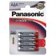 Baterie alkalická Panasonic Everyday AAA, LR03, blistr 4ks