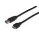 Kabel Digitus USB 3.0 / USB Micro B, 0,5m - černý
