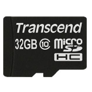 Paměťová karta Transcend MicroSDHC 32GB Class10 + adaptér