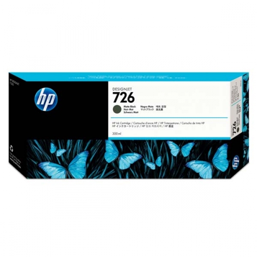 Inkoustová náplň HP 726, 300 ml - černá