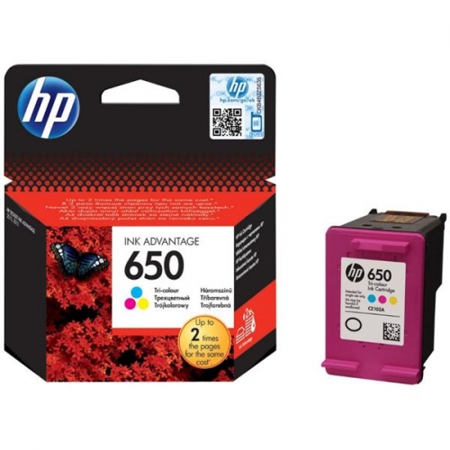 Inkoustová náplň HP 650, 200 stran - CMY