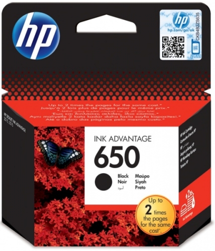 Inkoustová náplň HP 650, 360 stran - černá
