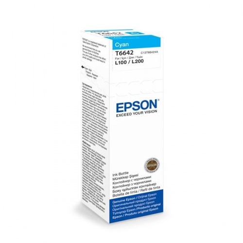 Inkoustová náplň Epson T6642, 70 ml - azurová