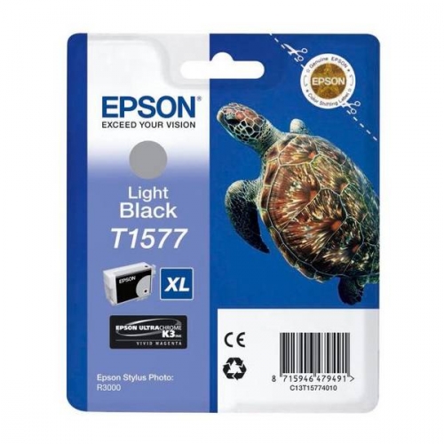 Inkoustová náplň Epson T1577, 25,9 ml - světle černá