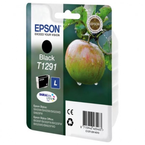 Inkoustová náplň Epson T1291, 385 stran - černá