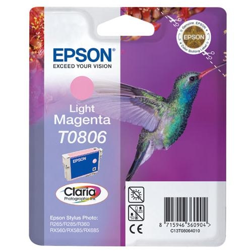 Inkoustová náplň Epson T0806, 7,4 ml - světle purpurová
