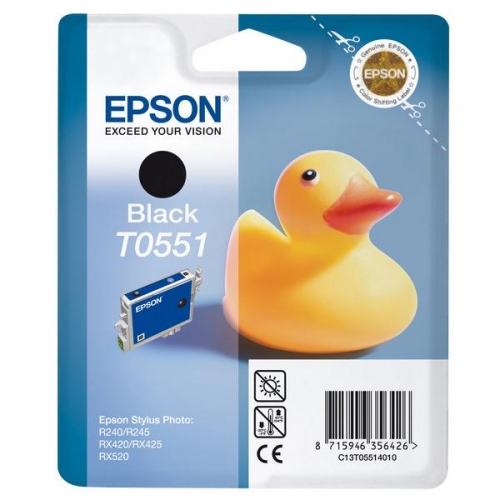 Inkoustová náplň Epson T0551, 8 ml - černá
