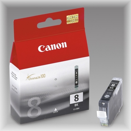 Inkoustová náplň Canon CLI-8Bk, 940 stran - černá