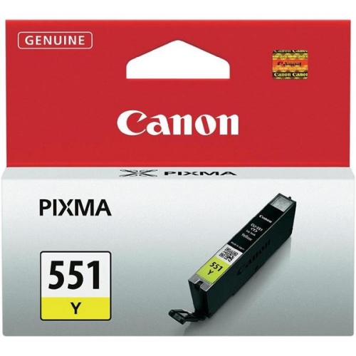 Inkoustová náplň Canon CLI-551 Y, 330 stran - žlutá