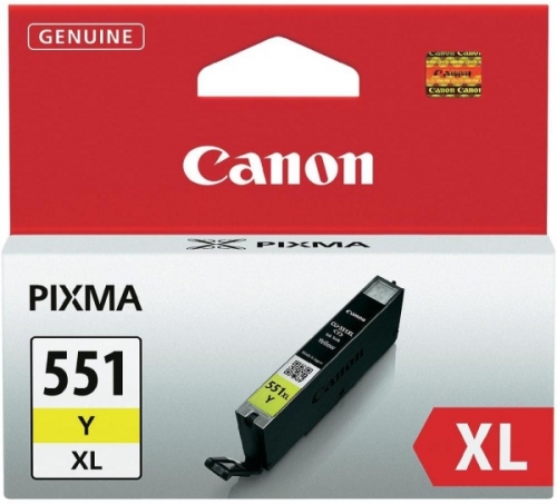 Inkoustová náplň Canon CLI-551XL Y, 685 stran - žlutá