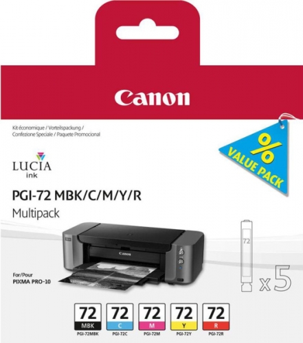 Inkoustová náplň Canon PGI-72, 1640 stran, CMYK