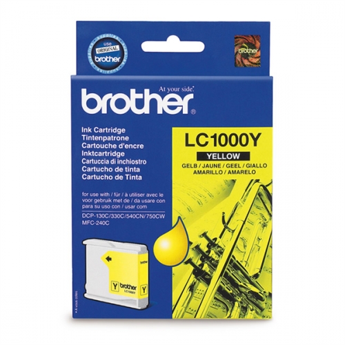 Inkoustová náplň Brother LC-1000Y, 400 stran - žlutá