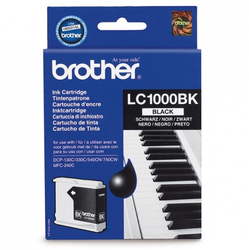 Inkoustová náplň Brother LC-1000Bk, 450 stran - černá