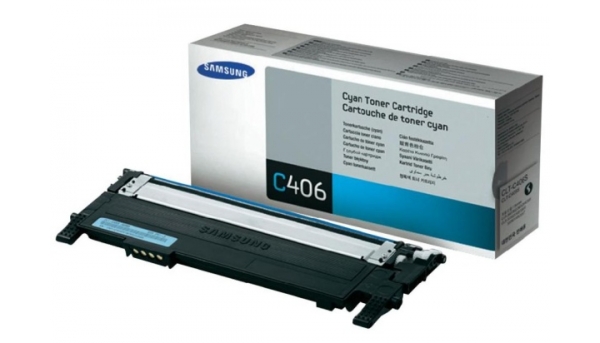 Toner Samsung CLT-C406S, 1000 stran - azurový