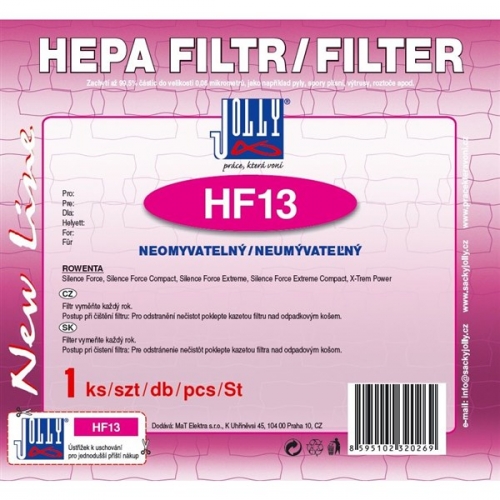 Filtr HEPA Jolly HF13 pro Rowenta Silence, neomyvatelný