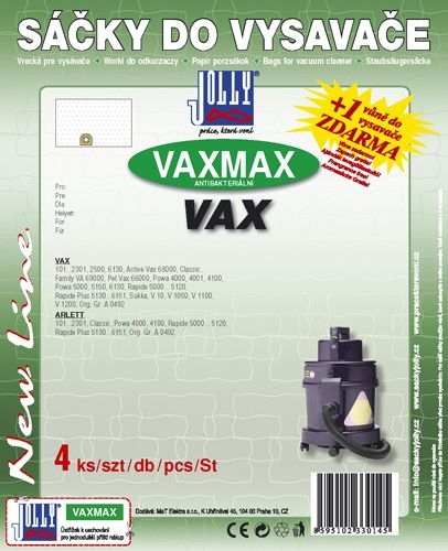 Sáčky do vysavače Jolly MAX VAX 1 (4ks) do vysav. VAX