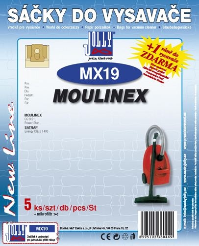 Sáčky do vysavače Jolly MX 19 (5+1ks) do vysav. MOULINEX