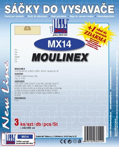 Sáčky do vysavače Jolly MX 14 (3+1ks) do vysav. MOULINEX