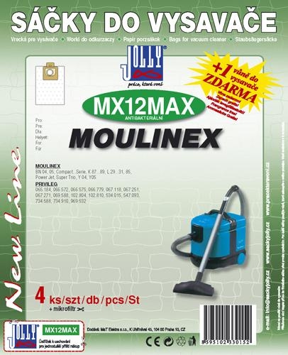 Sáčky do vysavače Jolly MAX MX 12 (4+1ks) do vysav. MOULINEX