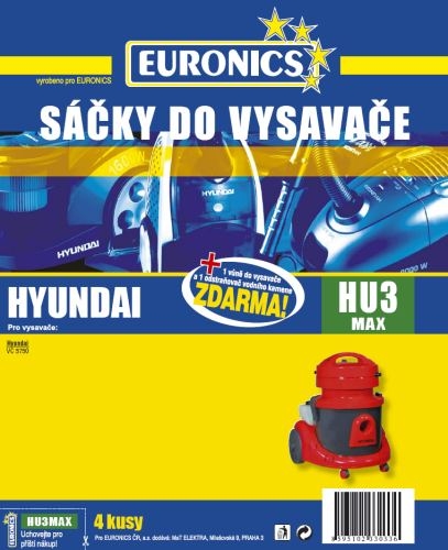 Sáčky do vysavače Jolly MAX HU 3 (4ks) pro vysav. Hyundai VC 5750