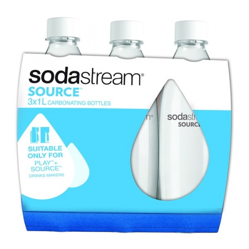 Láhev SodaStream plastová SOURCE/PLAY 3 ks bílá