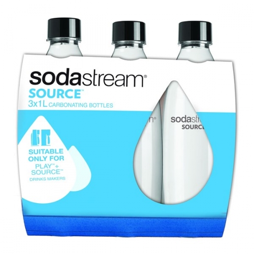 Láhev SodaStream plastová SOURCE/PLAY 3 ks černá