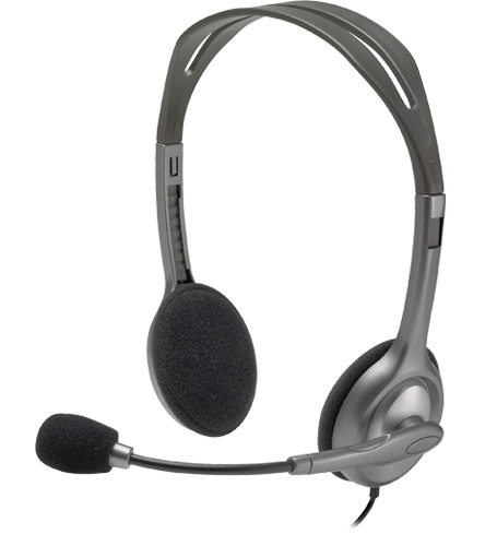 Headset Logitech H111 - šedý