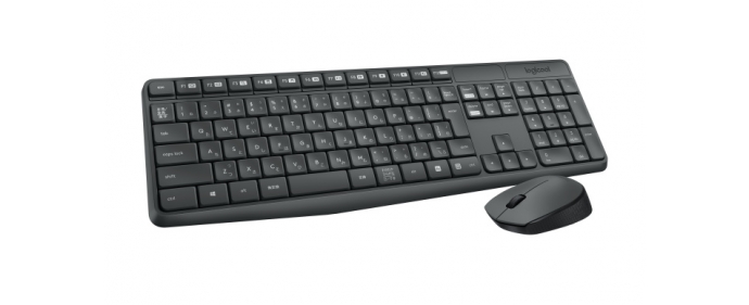 Klávesnice s myší Logitech Wireless Combo MK235, CZ - šedá